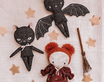 3 Pattern Bundle. Doll, Cat, Bat.