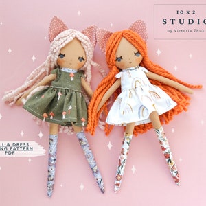 Doll and dress sewing pattern 15.5" (40cm) high