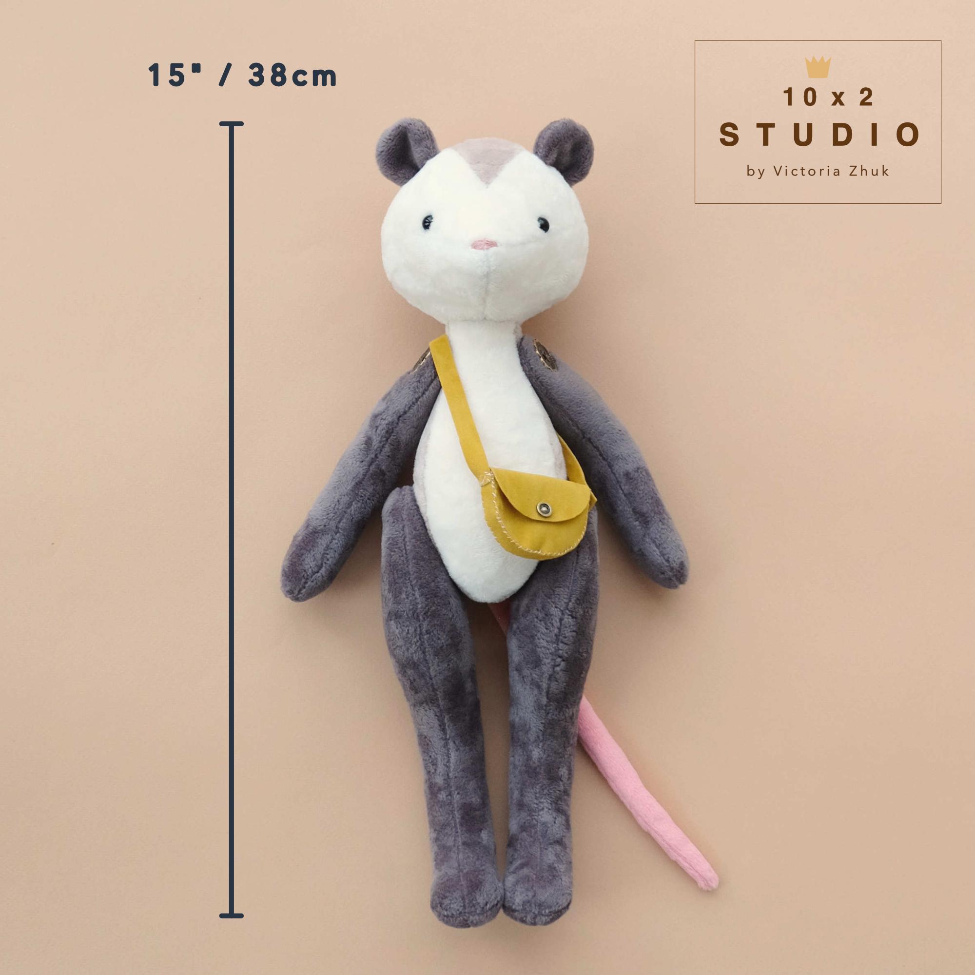 Opossum With Hooded Cloak Sewing Pattern PDF - Etsy