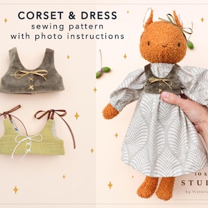 Dress and Corset sewing pattern PDF for Anthro Animal Family
