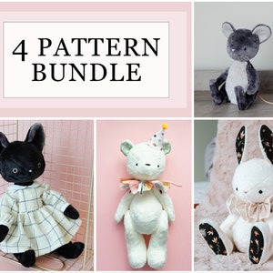 Toy sewing pattern bundle (4 patterns)