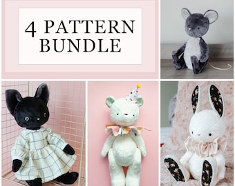 Toy sewing pattern bundle (4 patterns)