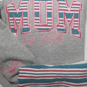 Embroidered Hospital Blanket  Mama Sweatshirt,  Baby Clothes Keepsake Sweatshirt, Mothers Day Gift, Gift for Mom,  Birthday Gift