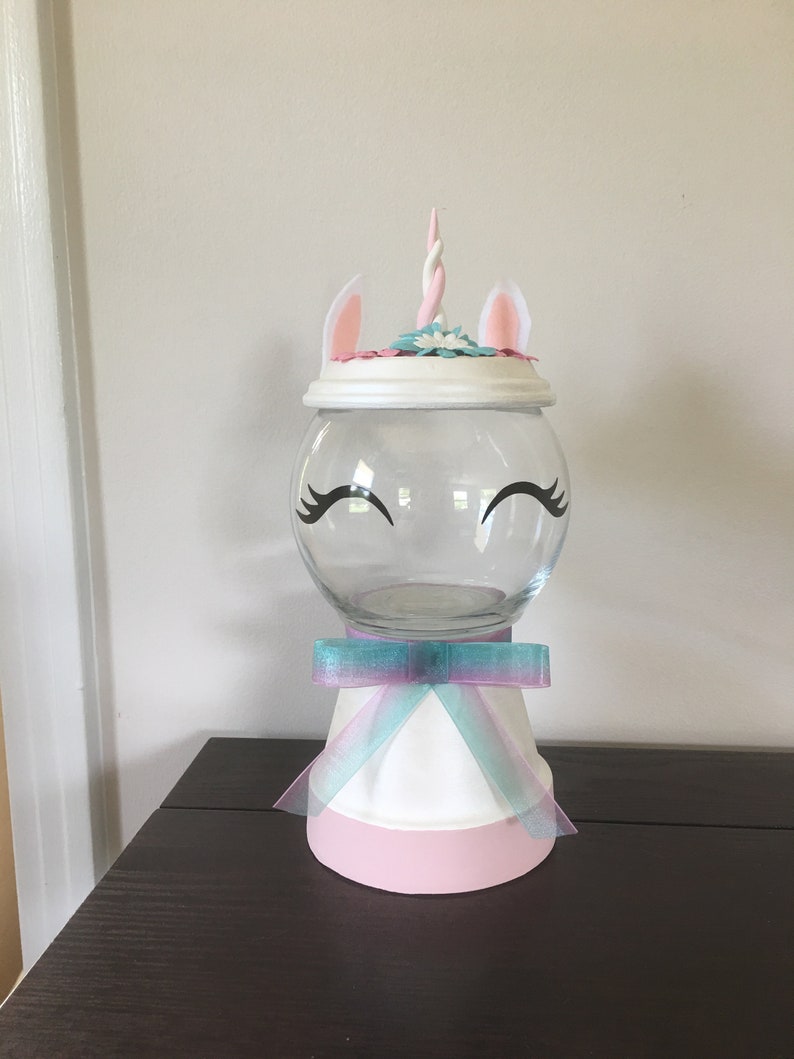 Unicorn Terra Cotta Candy Dish Unicorn Decor Glass Unicorn Etsy