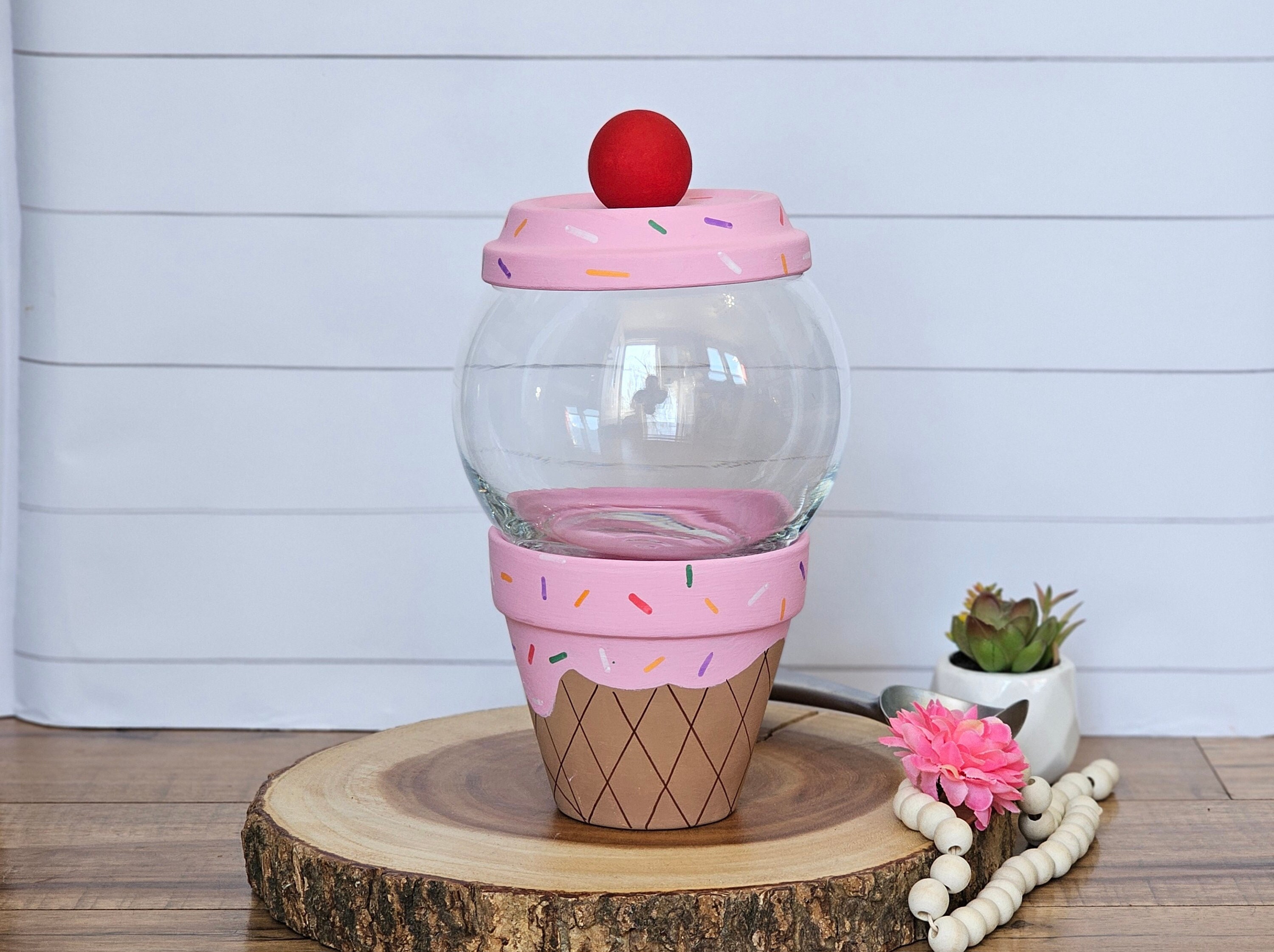 Cuillère à Glace En Forme De Cône Plastique Rose Totally Addict - Accessoire Gourmand Fun