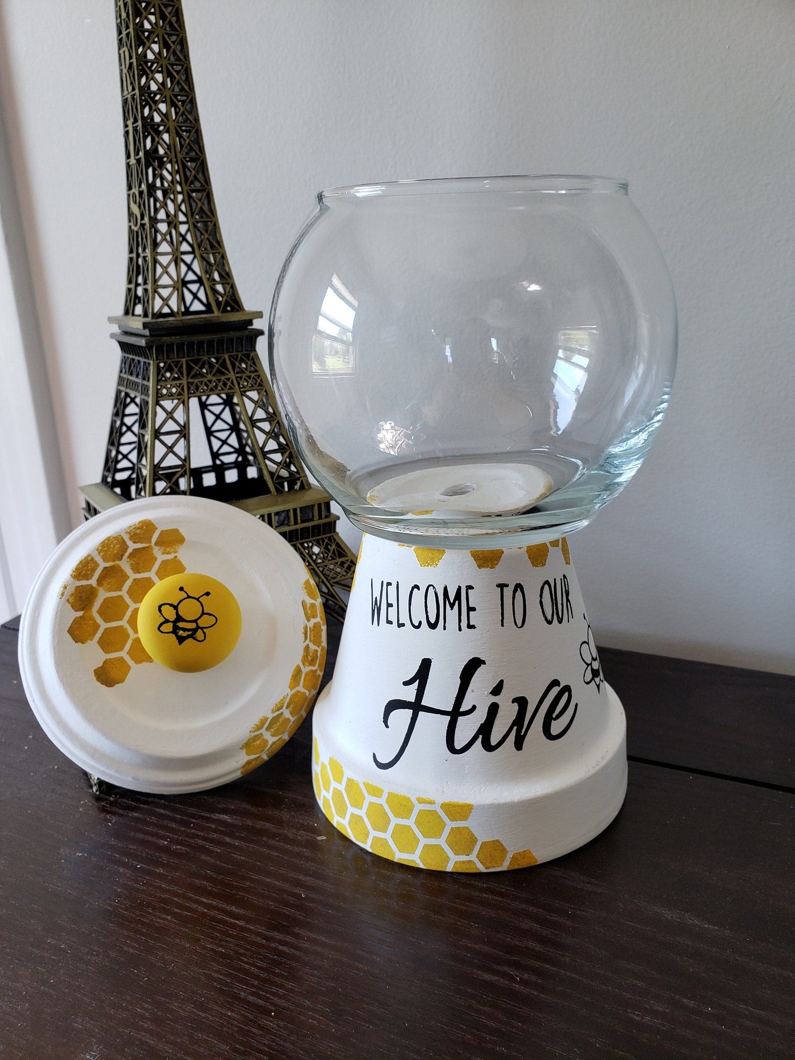 to Our Hive Candy Dish Bee Decor Bumble Bees Etsy