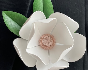 Magnolia boutonniere Magnolia brooch Groom's boutonniere Magnolia wedding