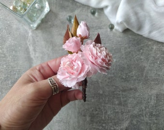 Cherry blossom boutonniere for groom's Sakura boutonniere