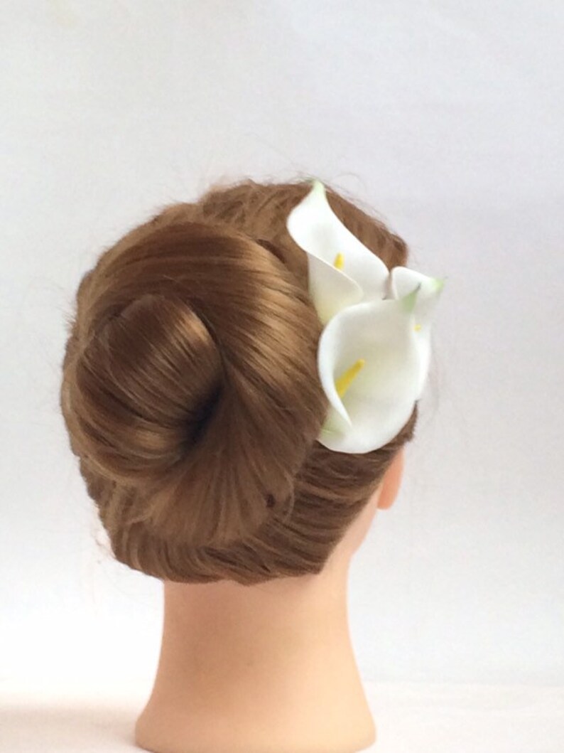 Calla Lily Hair Comb White Calla Lilies Bridal Hair Etsy