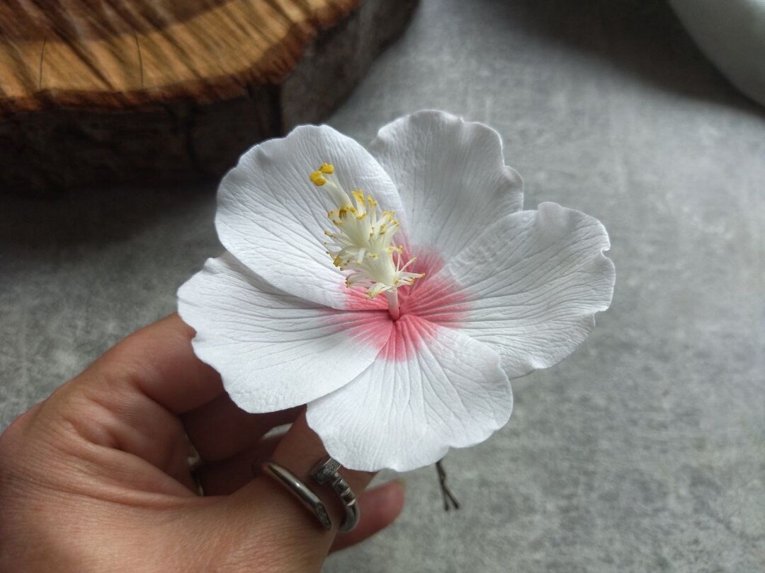 6 Künstliche Hibiskus-Haarspangen Für Frauen – 8,9 Cm, Hawaiianische Blumen-Clips, Böhmisch, Für Hochzeit & Strand