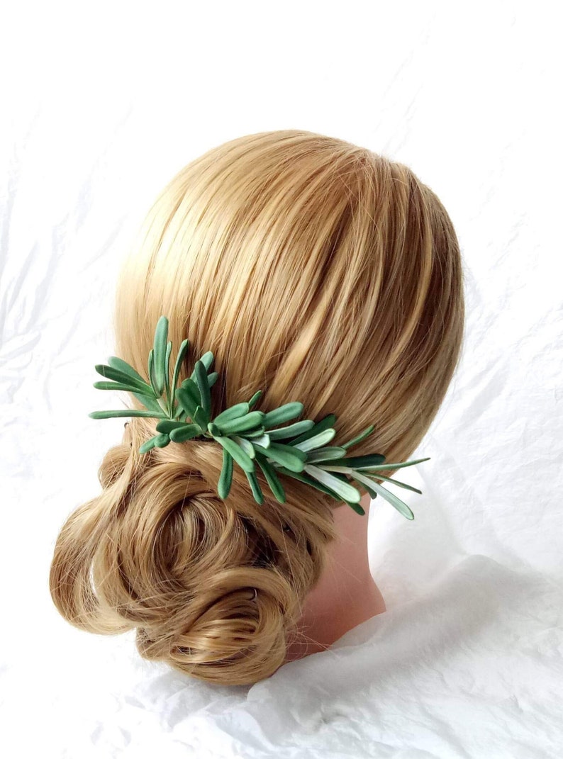 Greenery White bridal flower hair pins set of 6 Greenery hair piece Wedding headpiece Baby/'s breath hair Wedding hair accessory
