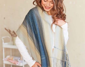 Sand and Sea Wrap WEAVING PATTERN for Rigid Heddle Loom PDF Digital Download