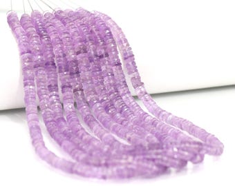AAA Natural Pink Amethyst faceted heishi tyre shape Beads, 5-8mm Top Quality Amethyst faceted Gemstone Beads,wholesale beads,Jewelry for her