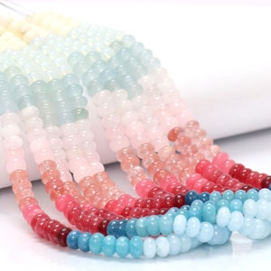 8mm Mix shaded color Quartz smooth rondelle Beads, 15&quot; Multi color Quartz plain rondelle Gemstone Beads, AAA wholesale Quartz, craft Jewelry