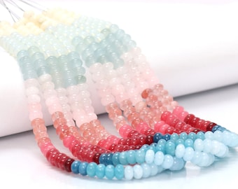 8mm Mix shaded color Quartz smooth rondelle Beads, 15&quot; Multi color Quartz plain rondelle Gemstone Beads, AAA wholesale Quartz, craft Jewelry