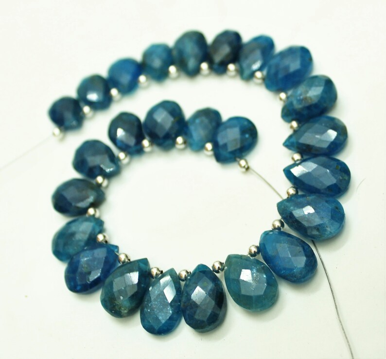 26 Pieces natural NEON APATITE Faceted Long Teardrop shape briolettes loose gemstone beads,natural gemstone for jewelry,