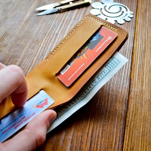 Minimalist leather wallet, Thin cardholder, Leather pocket wallet, Wallet, Gifts for him, Card Holder, Slim Wallet, Gift, Pocket Wallet