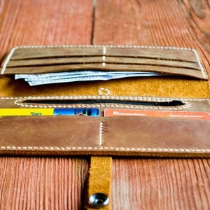 Bi-fold Portemonnaie, Leder bi-fold Geldbörse, Bräutigam Geschenke, minimalistisches Leder Portemonnaie, Vertikale Geldbörse, Kreditkarten Portemonnaie