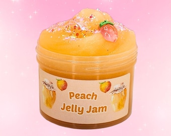 Peach Jelly Jam Slime, Popular Slime Shops, Scented Slime , Cute Slime, Fidget Slime, Razberryslimeco, Birthday gifts, Peach Slime,