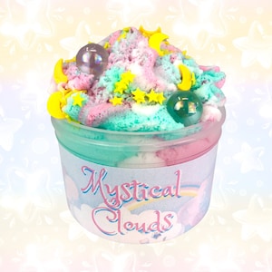 Mystical Clouds ~ soft/fluffy/Drizzle cloud creme slime sprinkles ~ Slime Shop ~ Scented Slime