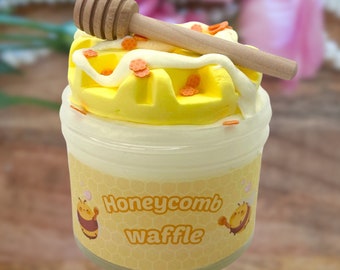 Honeycomb Waffle DIY Clay Butter Slime, Slime Shop, Scented Slime, Girls Boys gifts, ASMR, Birthday Gifts, Fidget Play