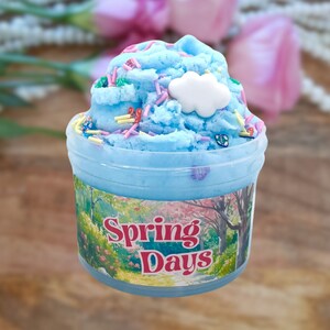 Spring Days Fluffy Cloud Slime, Slime Shop, Scented Slime, Girls Boys gifts, ASMR, Birthday Gifts, Fidget Play