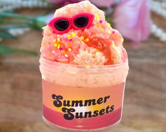 Summer Sunsets Fluffy Cloud Slime, Slime Shop, Scented Slime, Girls Boys gifts, ASMR, Birthday Gifts, Fidget Play