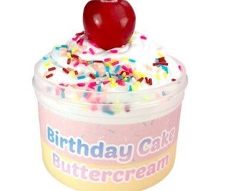 Birthday Cake Buttercream ~ Fluffy whipped Butter Slime ~ Slime Shop ~ Scented Slime ~ Sprinkles