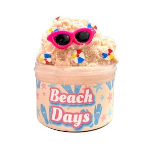 Beach Days ~ Fluffy Cloud Cream Slime ~ Slime Shop ~ Scented Summer Slime ~ Sprinkles