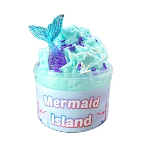Mermaid Island ~ Fluffy Cloud Cream Slime ~ Slime Shop ~ Scented Slime ~ Sprinkles