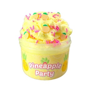 Pineapple Party ~ Cloud Cream Slime ~ Slime Shop ~ Scented Slime ~ Sprinkles