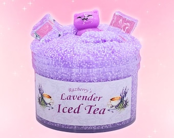 Lavender Iced Tea Floam Crunchy Slime, Popular Slime Shops, Scented Slime, Cute Slime, Fidget Slime, Razberryslimeco, Birthday gift, Purple