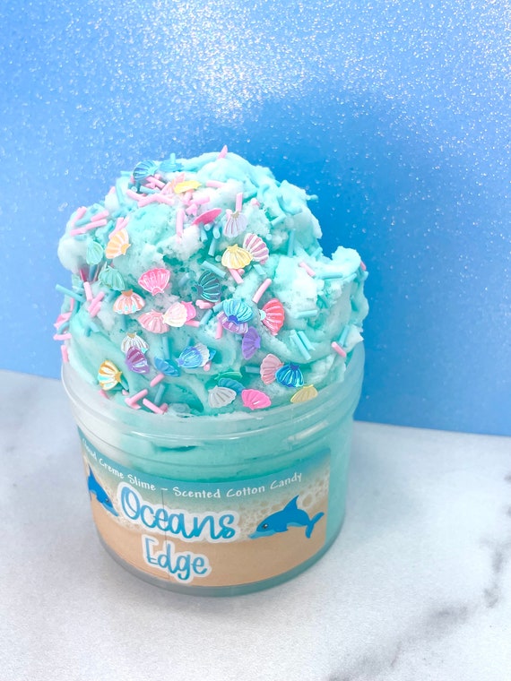 Oceans Edge Cloud Slime Fluffy Scented Slime Handmade Slimes for Kids Slime for Birthday Gifts Popular Slime Shops Best Selling Slimes