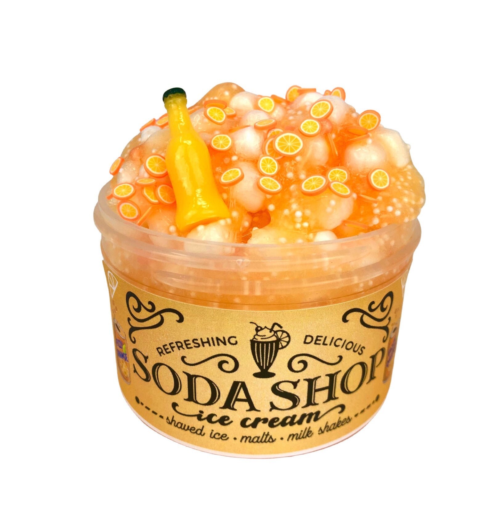 Orange Soda ~ Crunchy Floam Slime ~ Slime Shop ~ Scented Slime ~ Spri…