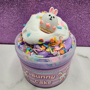 Bunny Cake Cloud Butter Slime ~ Easter Basket Slime Shop ~ Scented Slime ~ Sprinkles ~ Easter Gift