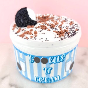 Cookies &#39;N&#39; Cream ~ Butter Slime ~ Scented Slime~ Slime with Charms~ Best seller Slime~ Popular Slime Shop~ Razberryslimeco Slime