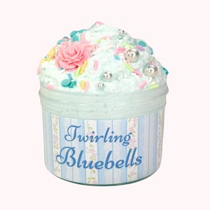 Twirling Bluebells ~ Snow Fizz Slime ~ Slime Shop ~ Scented Slime ~ Sprinkles ~ Valentine's Day Slime ~Shabby Chic