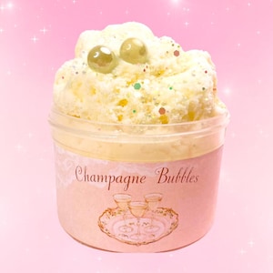 Champagne Bubbles, Cloud Cream Slime, Popular Slimes Shop, Scented, Kids Gifts, Sensory Play, Stress Relief, Calms Anxiety, ASMR