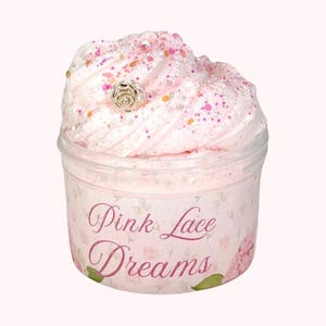 Pink Lace Dream ~ Cloud Cream Slime ~ Slime Shop ~ Scented Slime ~ Sprinkles ~ Valentine&#39;s Day Slime ~ Shabby Chic
