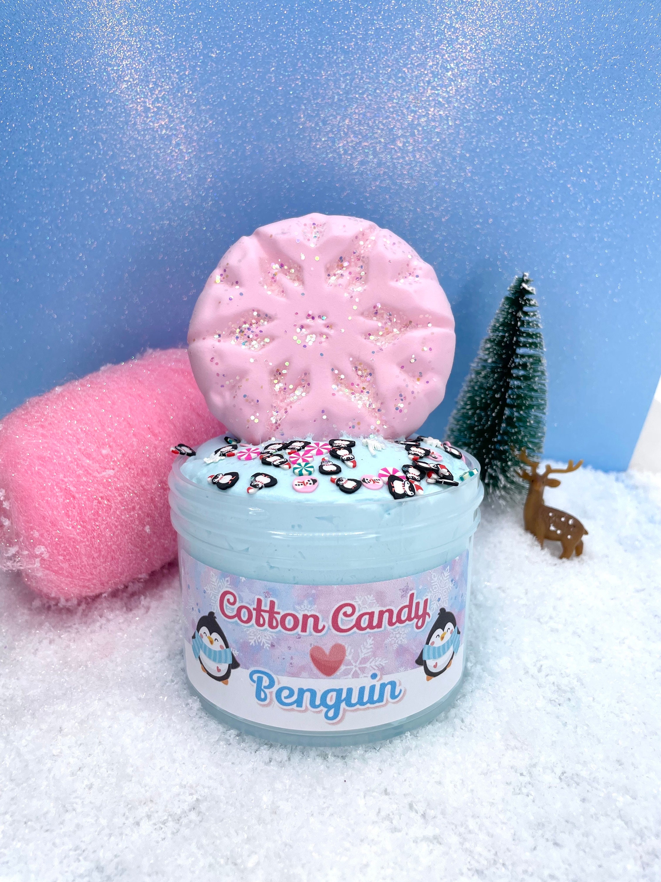 Cotton Candy Penguine Slime Snowflake DIY Christmas Scented Slime Boys  Girls Teens Gift 