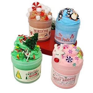 Christmas Slime Mini Bundle, Butter, Icee, Cloud Slimes Tree Stocking Kids Gift