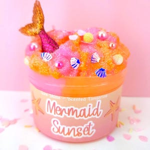 Mermaid Sunset ~  Icee Slime ~ Scented slime ~ Free Extras/ Razberryslimeco,  Popular Slime Shop, Stress Relief  Slime, Anxiety Relief Slime