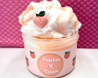 Peaches N Cream ~ Cloud Cream Slime ~ Slime Shop ~ Scented Slime ~ Sprinkles