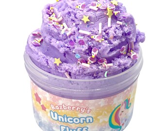 Unicorn Fluffy Cloud Slime,Purple Scented, Girl women Teen Boys Kids Gifts, ASMR, Sensory stress relief, fidget play, Calms anxeity