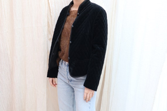 Vintage black velvet jacket / Vintage black velvet