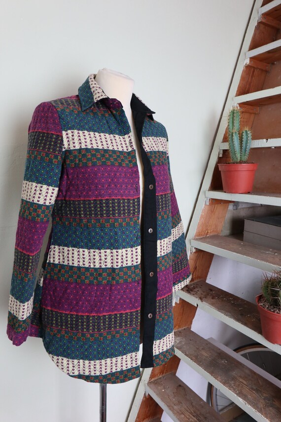 Vintage india quilt print jacket