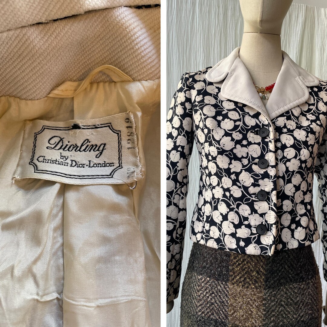 Vintage 1960's Diorling by Christian Dior Blazer With Floral