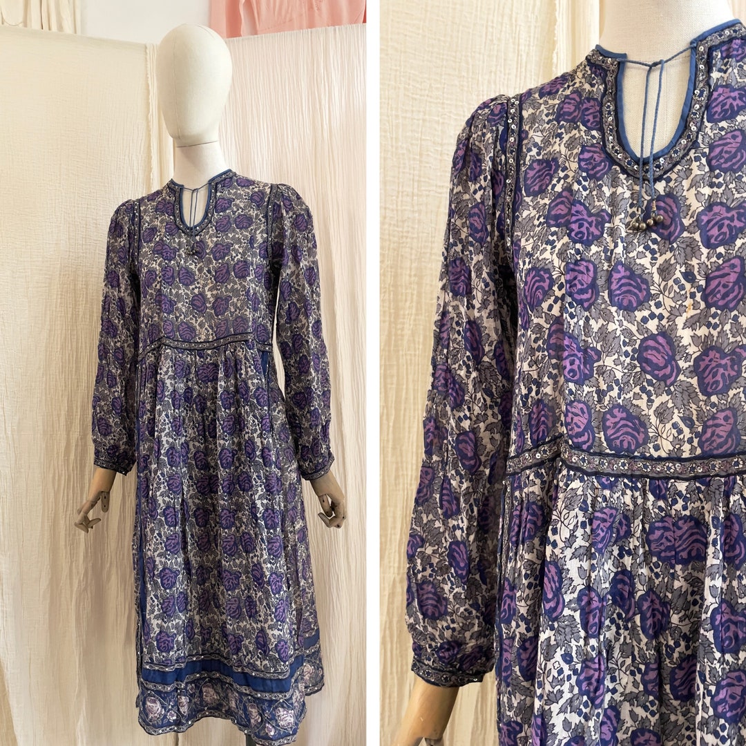 1970s Indian Cotton Gauze Dress | S/M main image 0