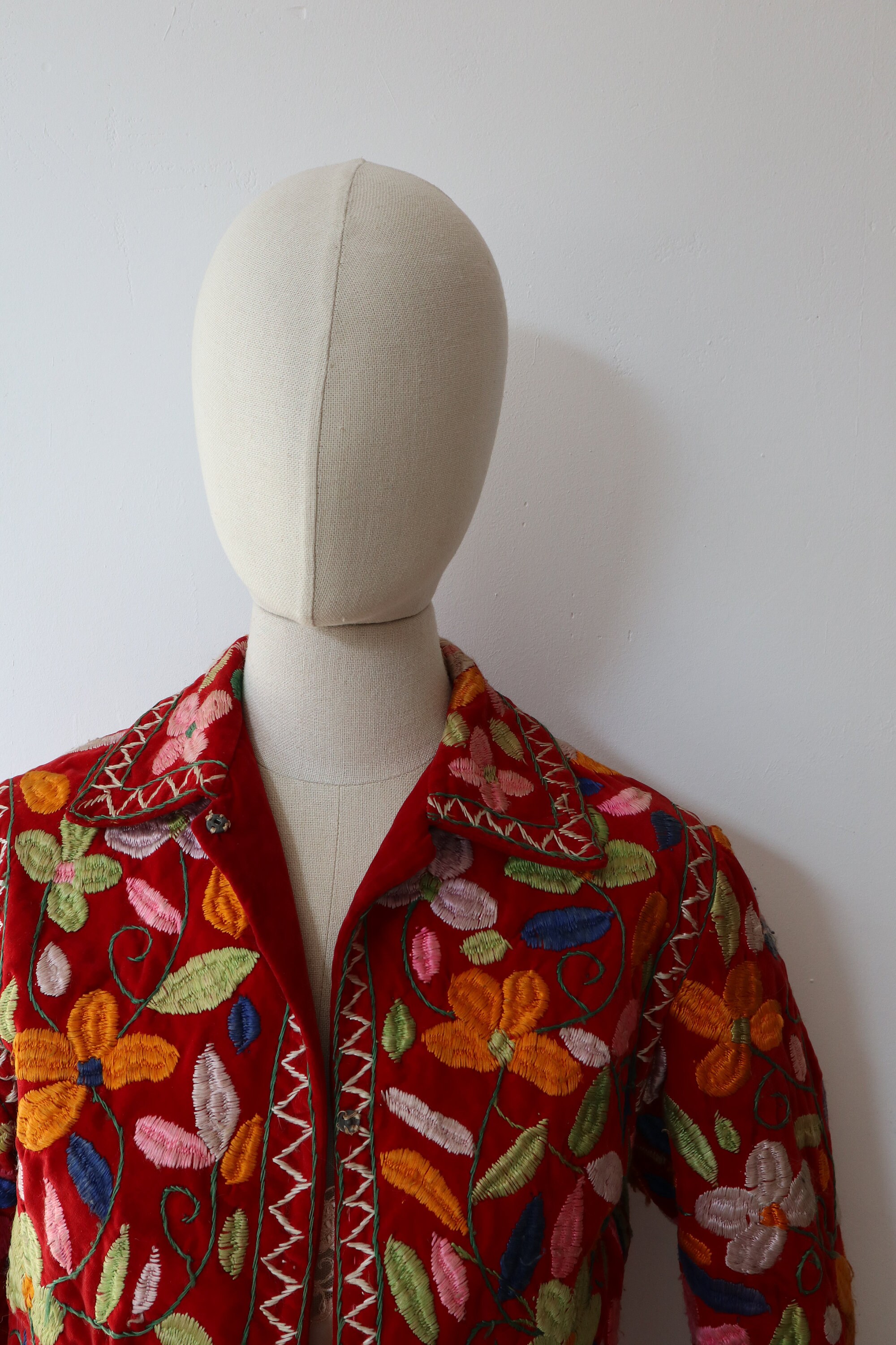 Rare 1970s Vintage Traditional Afghan Floral Embroidered - Etsy