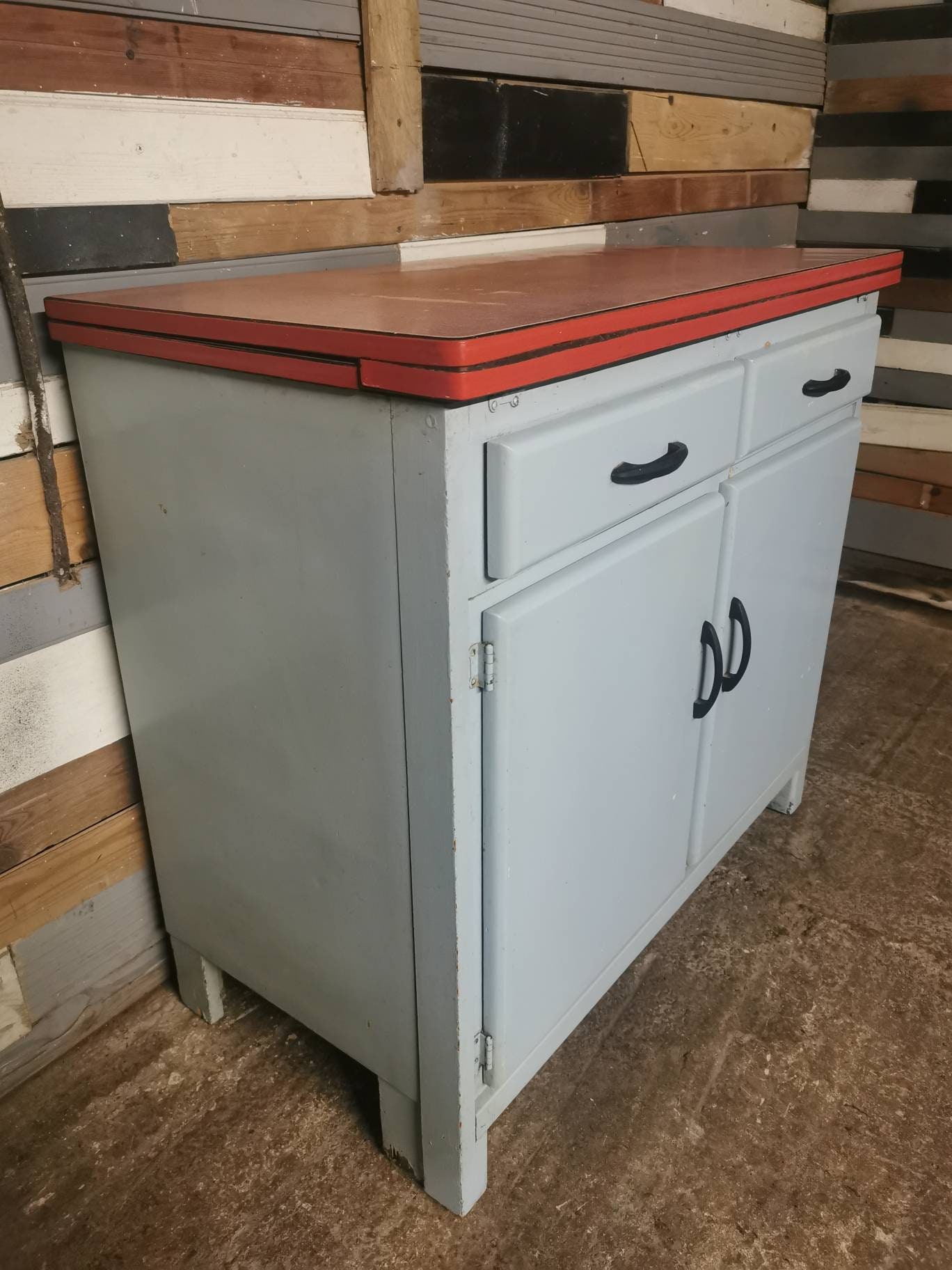 Vintage Kitchen larder cupboard formica top Retro Mid Century | Etsy